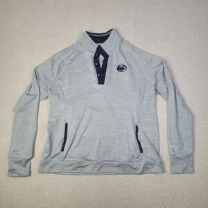 Colosseum Light Gray and Navy Women's XXL Athletic Top